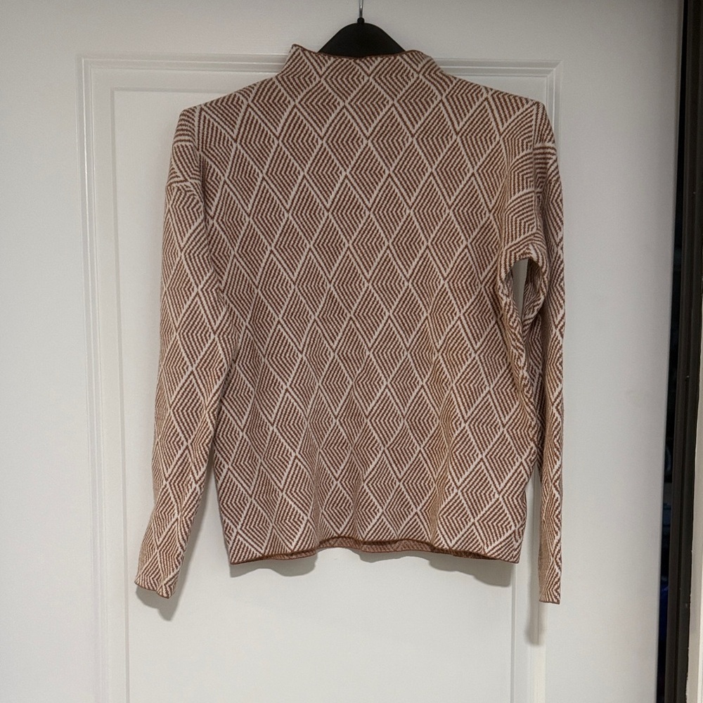 Halston Geometric Patterned Sweater